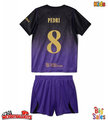 Barcelona Pedri Gonzalez #8 Replica Away Stadium Kit for Kids 2026-27 Short Sleeve (+ pants)